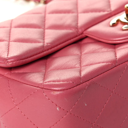 Chanel Lambskin Quilted Valentine Charms Mini Rectangular Flap Pink 5 of 9