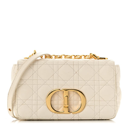 Christian Dior Calfskin Cannage Small Caro Bag Ivory 1 of 14