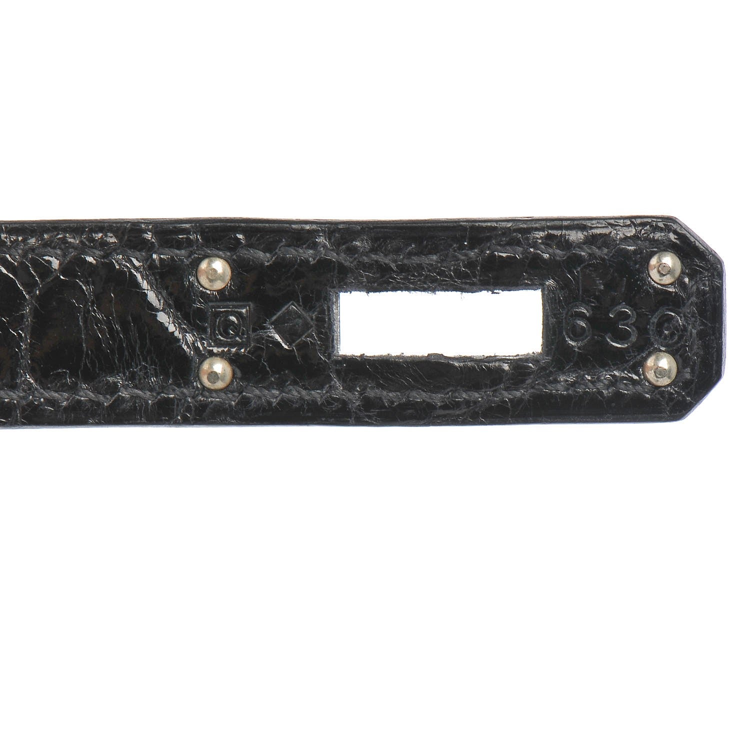 Hermes Shiny Niloticus Crocodile Kelly Cut Pochette Black 14 of 21