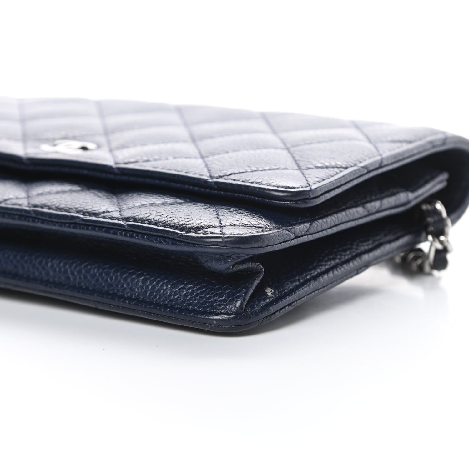 Chanel Caviar Quilted Wallet On Chain WOC Navy Blue 11 of 14