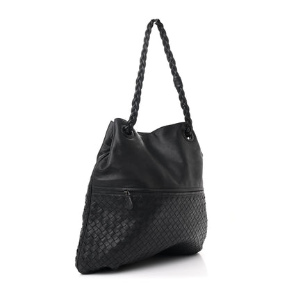 Bottega Veneta Cervo Deerskin Intrecciato Julie Tote Black 3 of 9