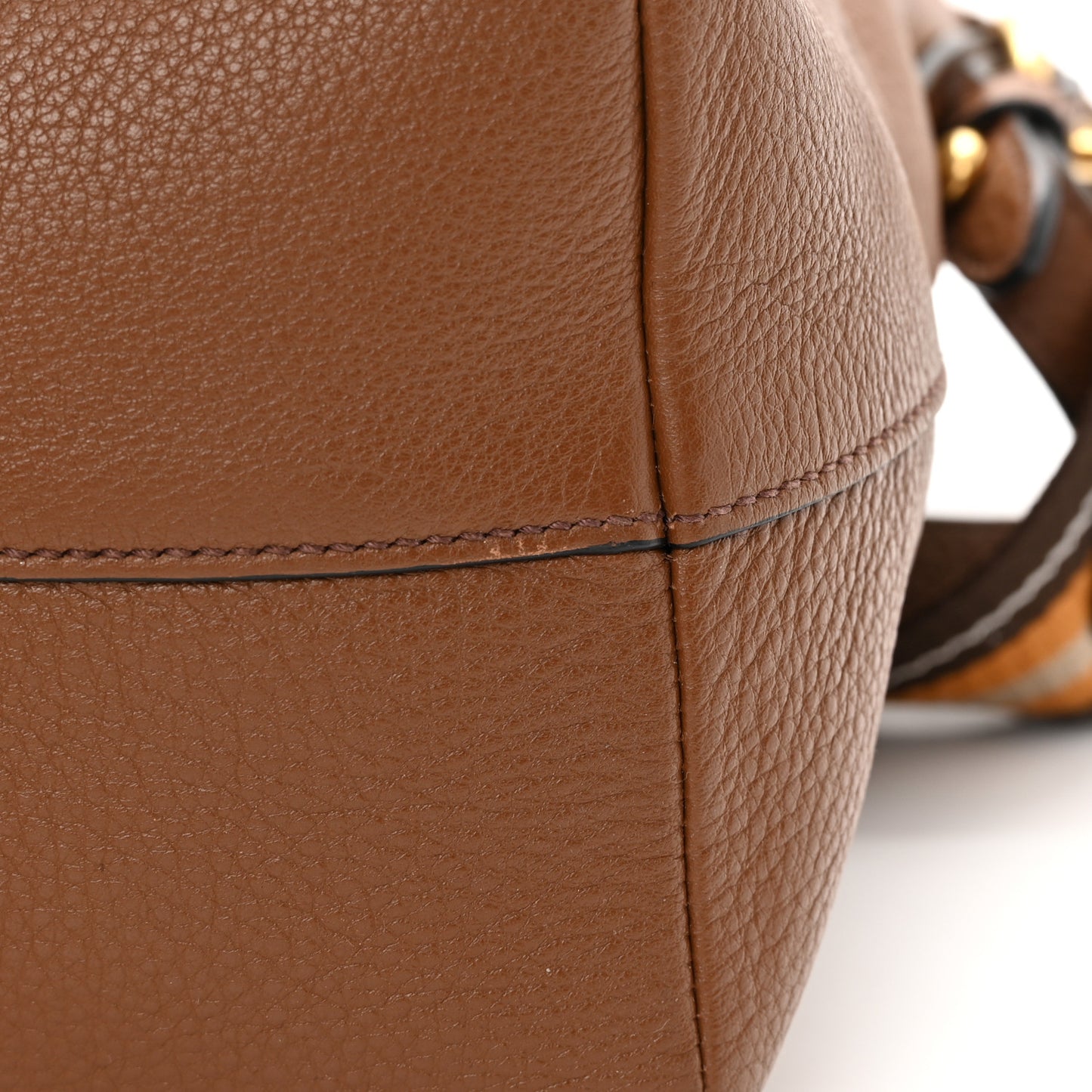 Vitello Daino Shopping Tote Brown