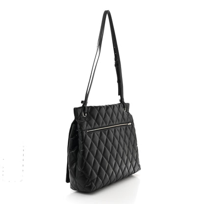 Balenciaga Nappa Calfskin Quilted Large Touch B Shoulder Bag Black 3 of 11