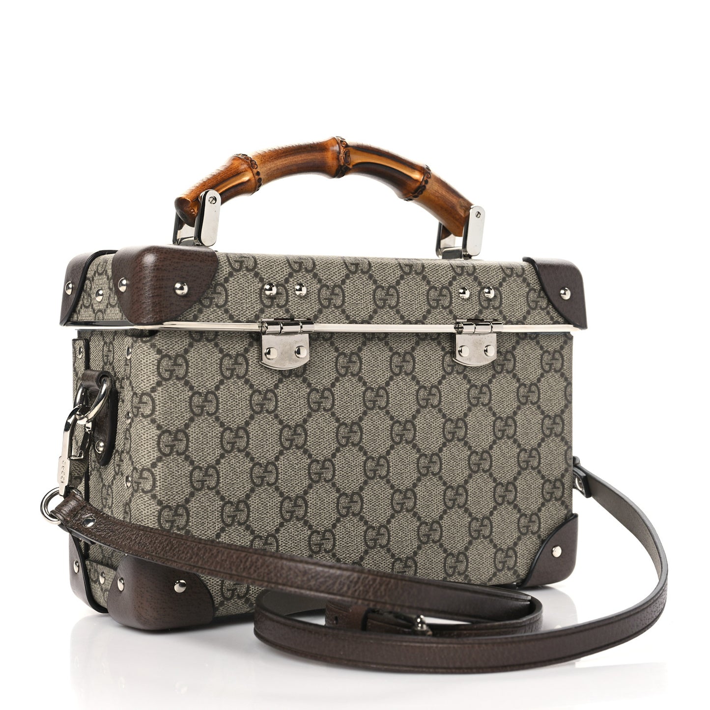 GG Supreme Monogram Globe-Trotter Beauty Case Brown