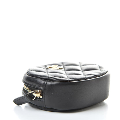 Chanel Lambskin Quilted Zip Around Classic Coin Purse Black 4 of 8