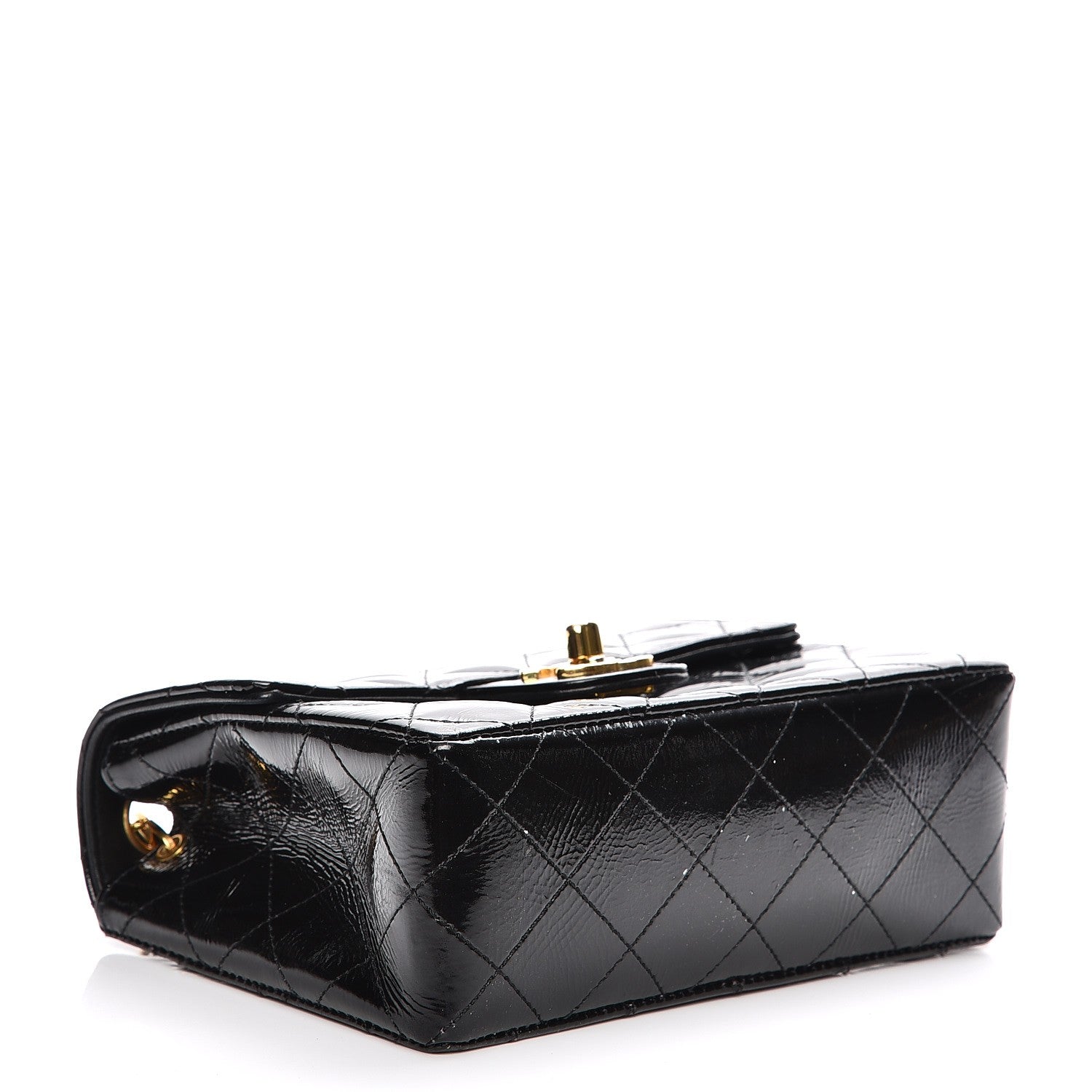 Chanel Patent Calfskin Quilted Mini Square Flap Black 4 of 11