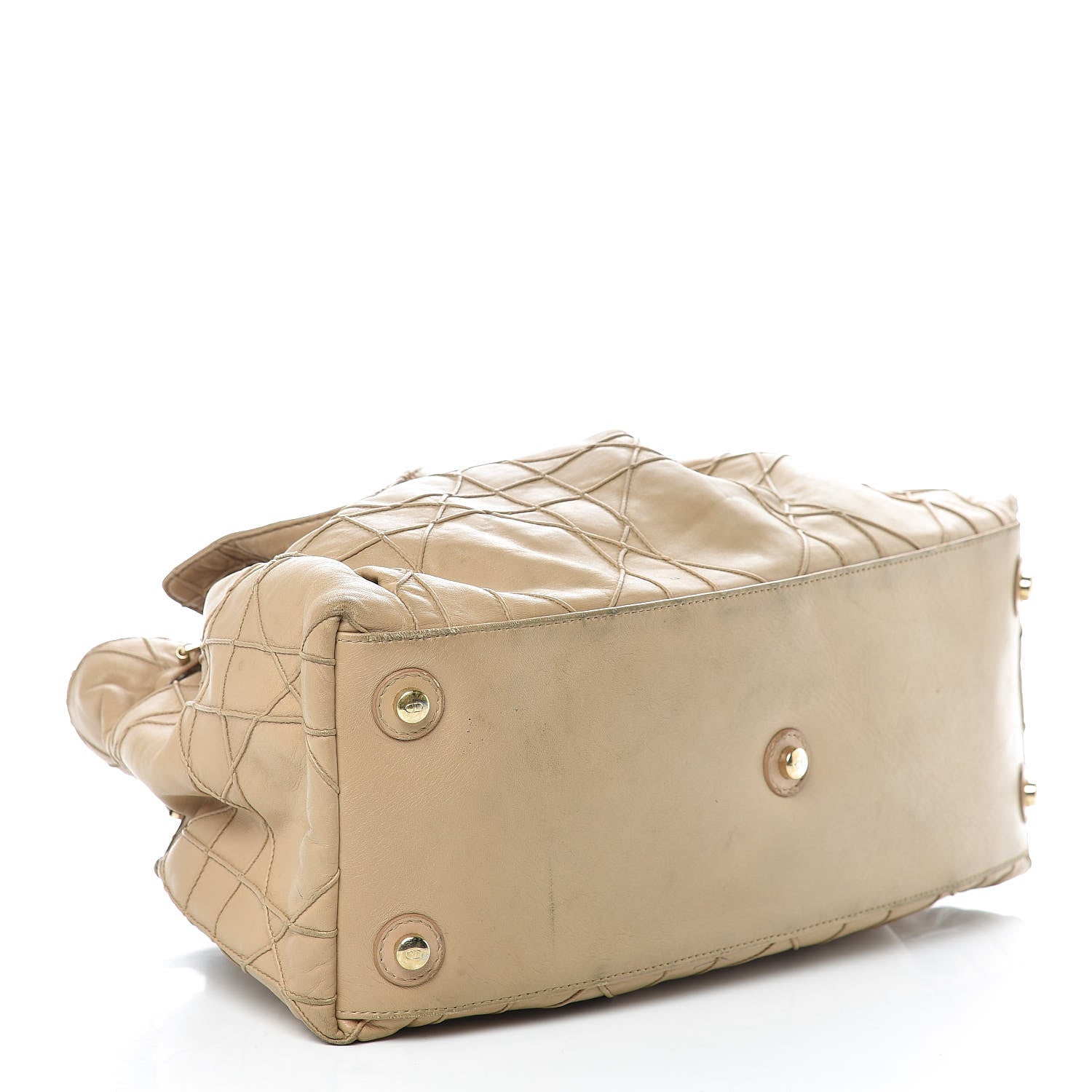 Christian Dior Lambskin Cannage Medium Le Trente Tote Beige 4 of 18