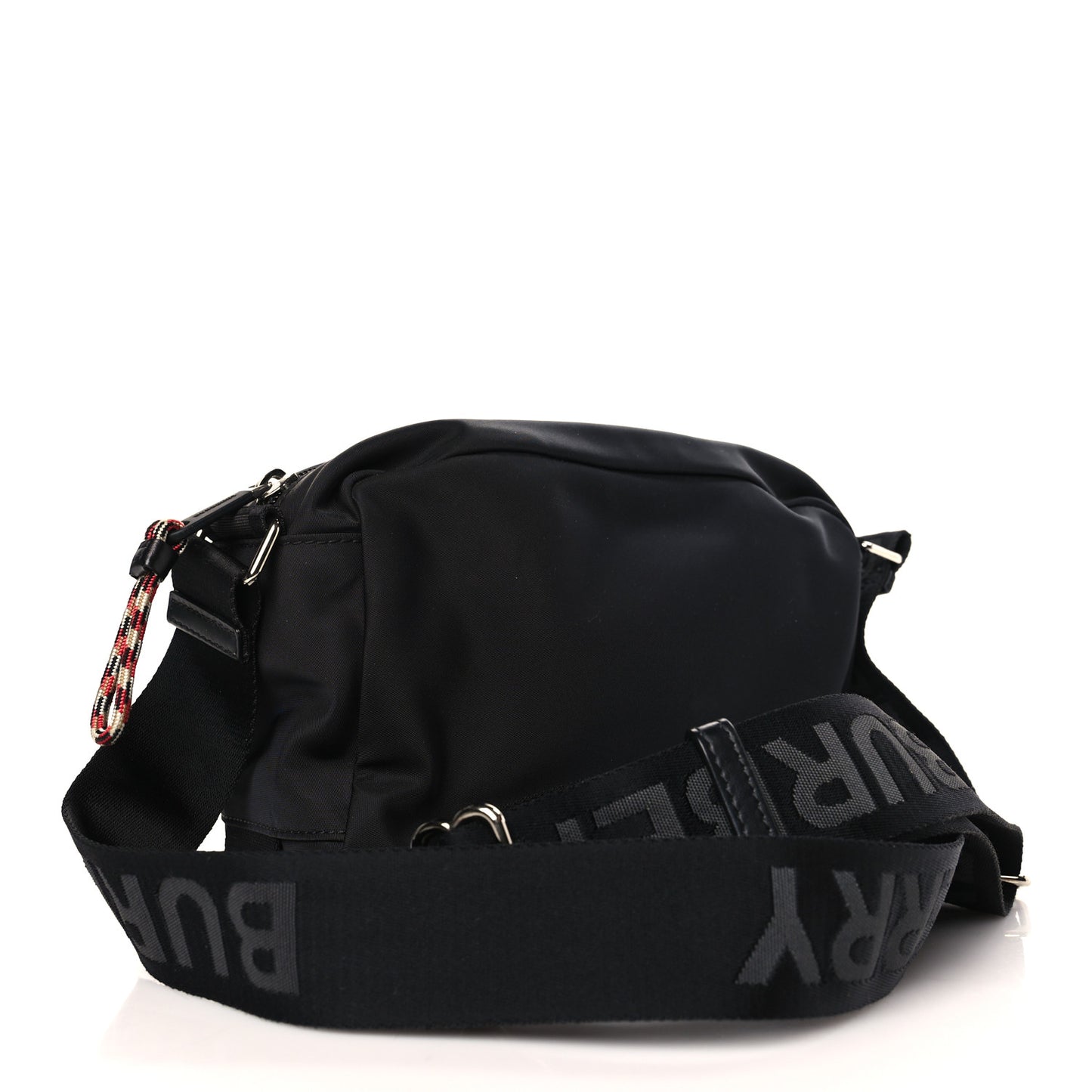 Nylon Logo Detail Crossbody Bag Black