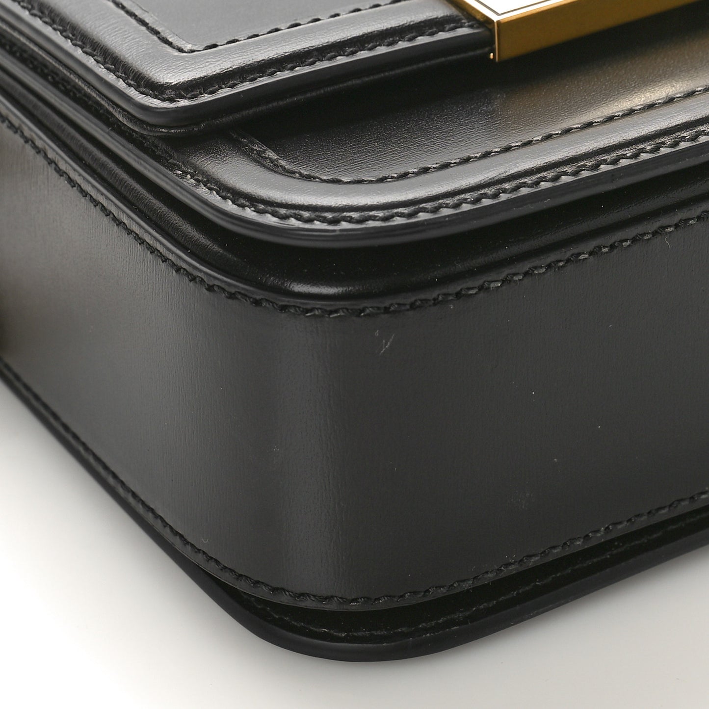 Box Calfskin Diamond Crossbody Bag Black