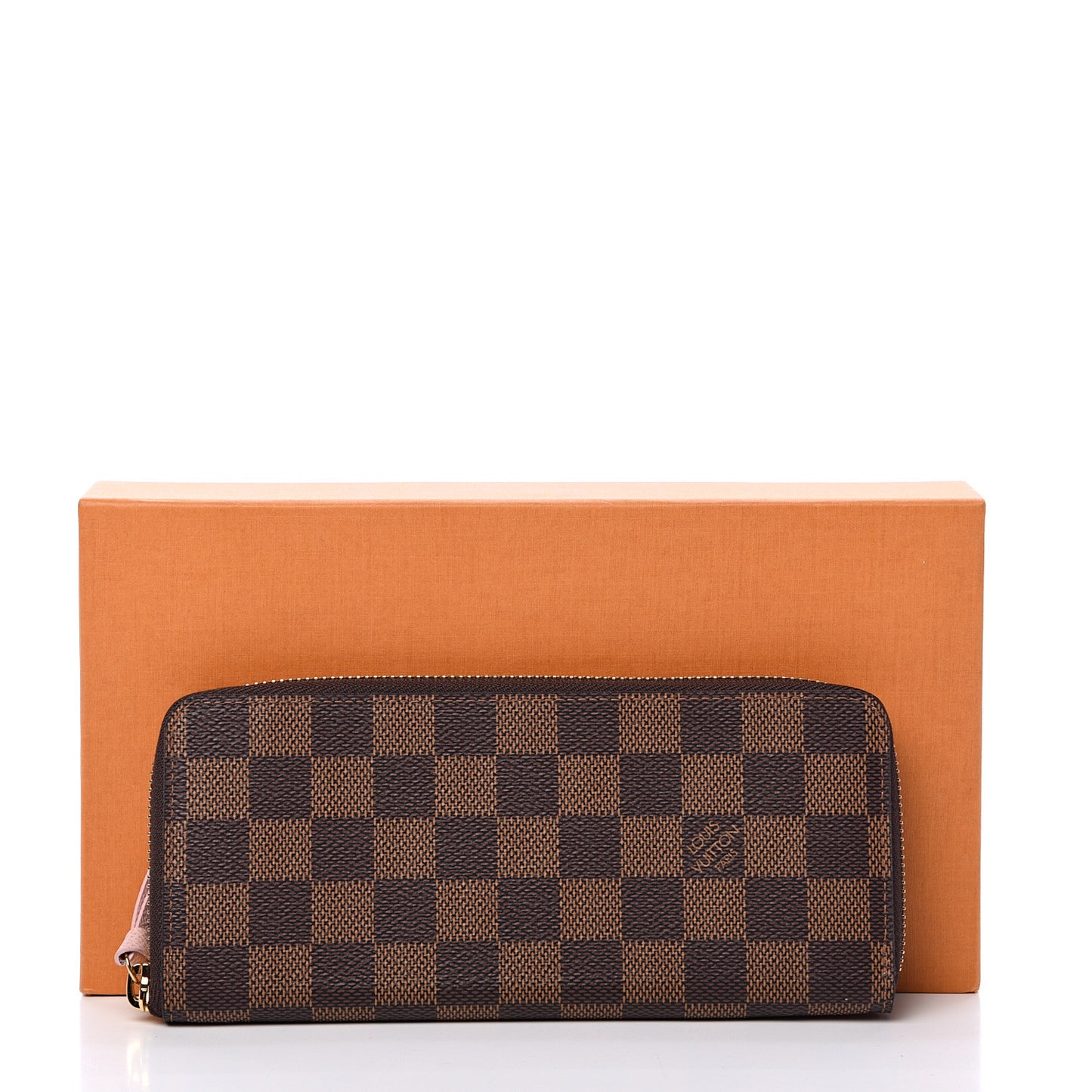 Damier Ebene Clemence Wallet Rose Ballerine