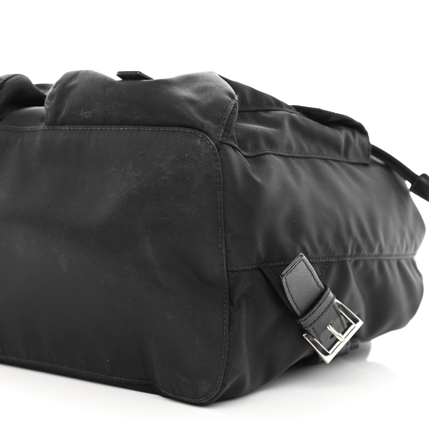 Tessuto Nylon Saffiano Medium Backpack Black