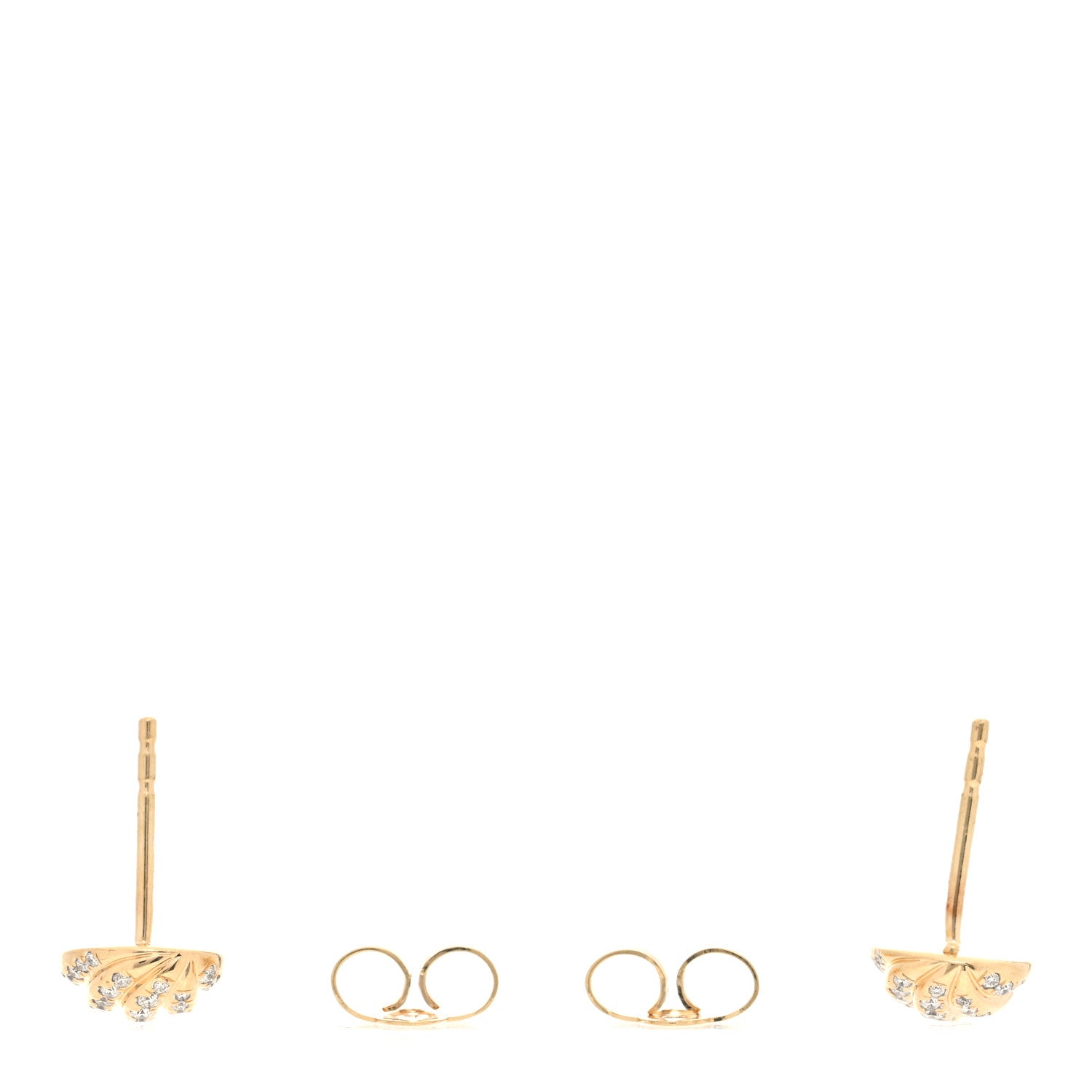David Yurman 18K Yellow Gold Diamond 8mm Cable Collectibles Stud Earrings 3 of 4