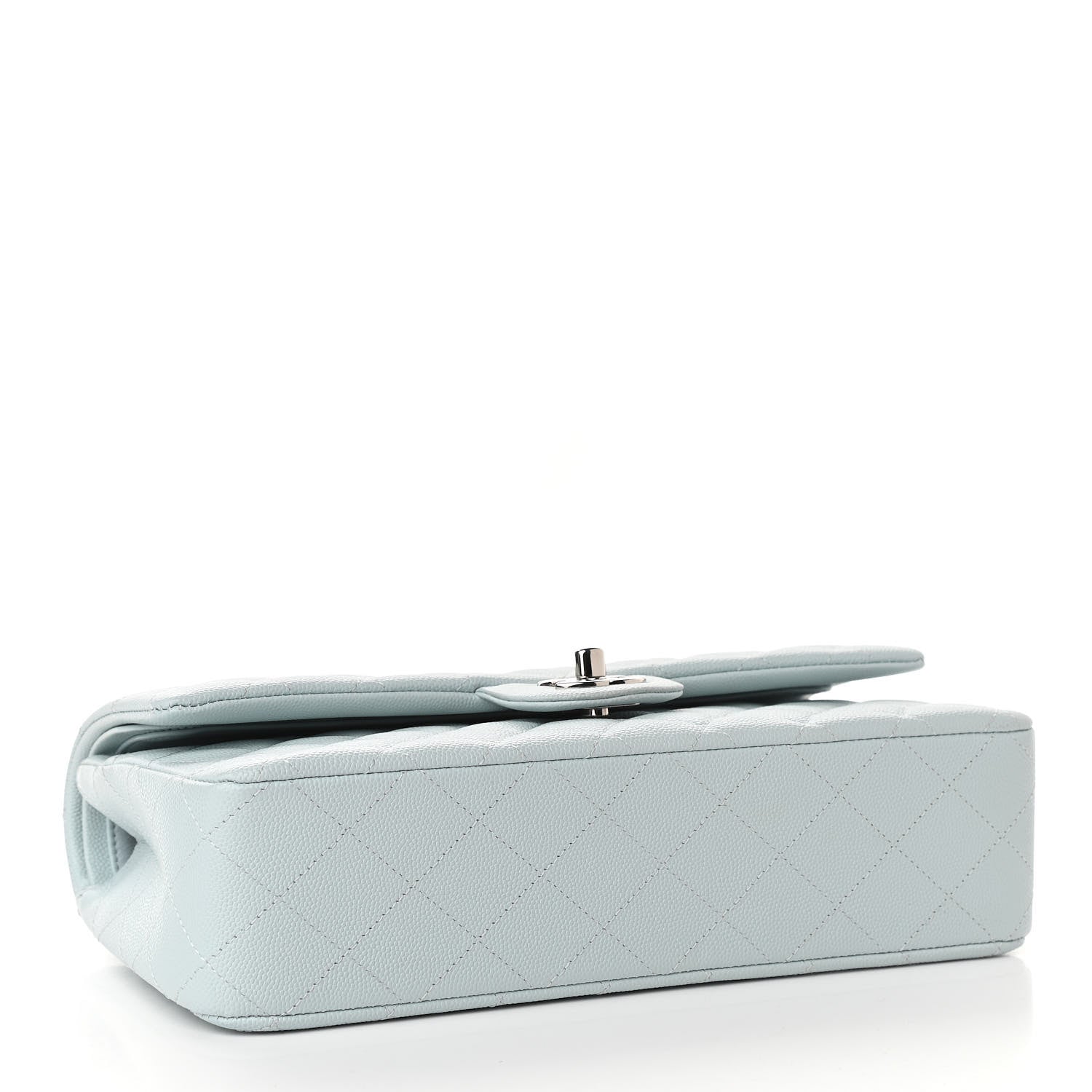 Chanel Caviar Quilted Medium Double Flap Light Blue 3 of 11