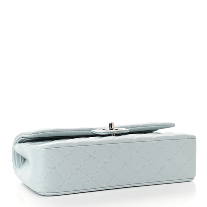 Chanel Caviar Quilted Medium Double Flap Light Blue 3 of 11