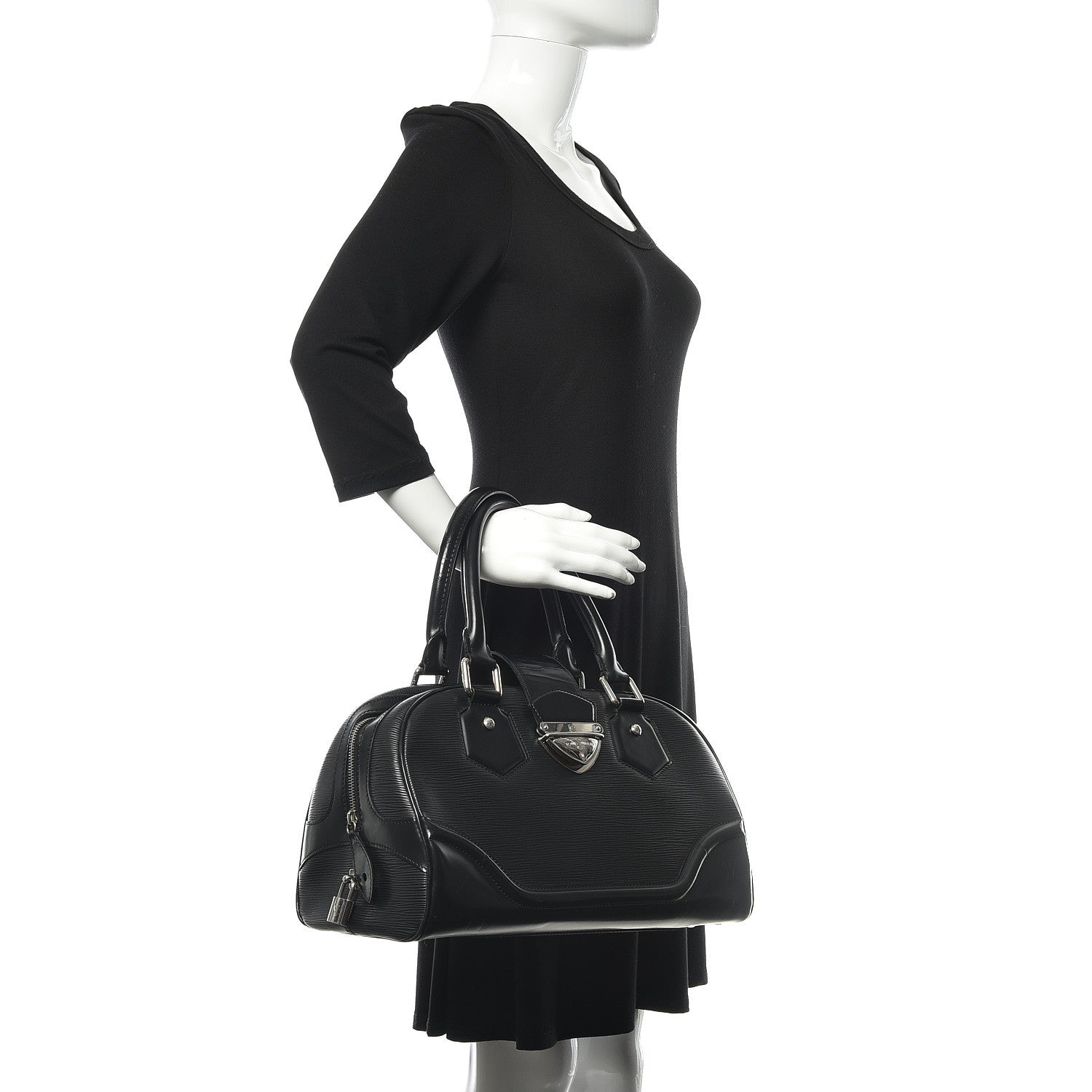 Louis Vuitton Epi Bowling Montaigne GM Black 2 of 17