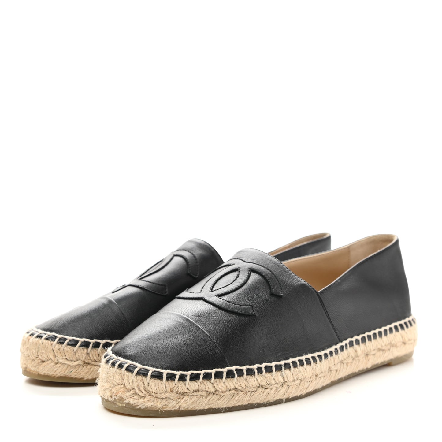 Lambskin CC Espadrilles 40 Black
