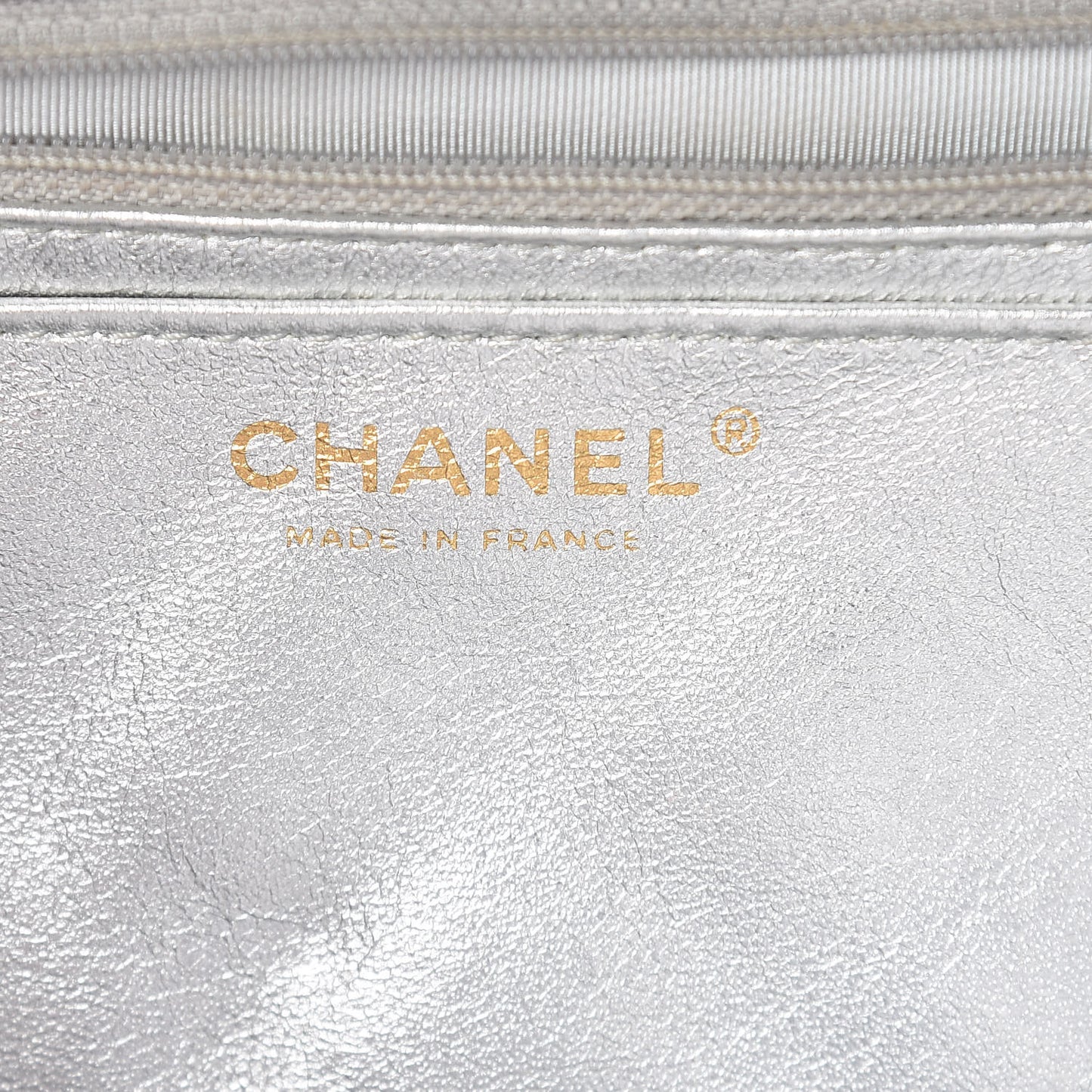 Metallic Lambskin Quilted Maxi Single Flap Silver