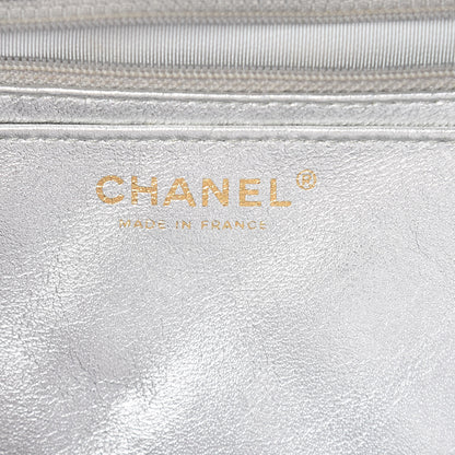 Chanel Metallic Lambskin Quilted Maxi Single Flap Silver 6 of 14