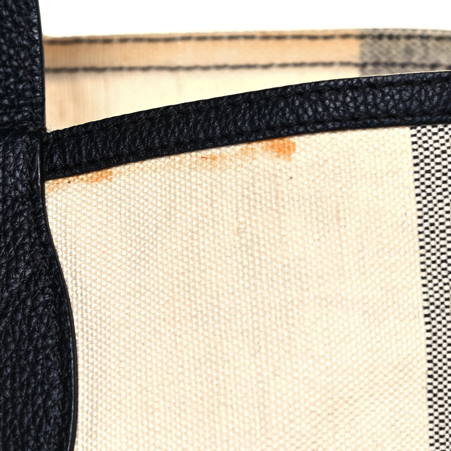 Coated Canvas Mega Check Sketchbook Reversible Tote White Black