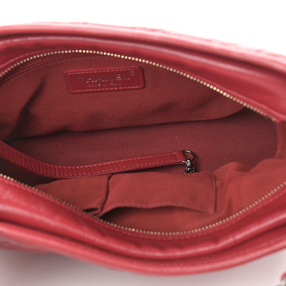 Chanel Aged Smooth Calfskin Quilted Medium Gabrielle Logo Hobo Red 5 of 10