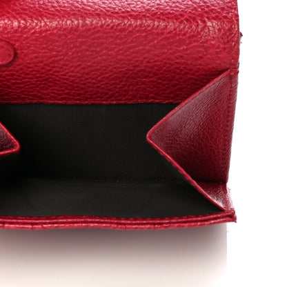 Christian Dior Grained Calfskin Cannage Lady Dior French Wallet Red 6 of 11
