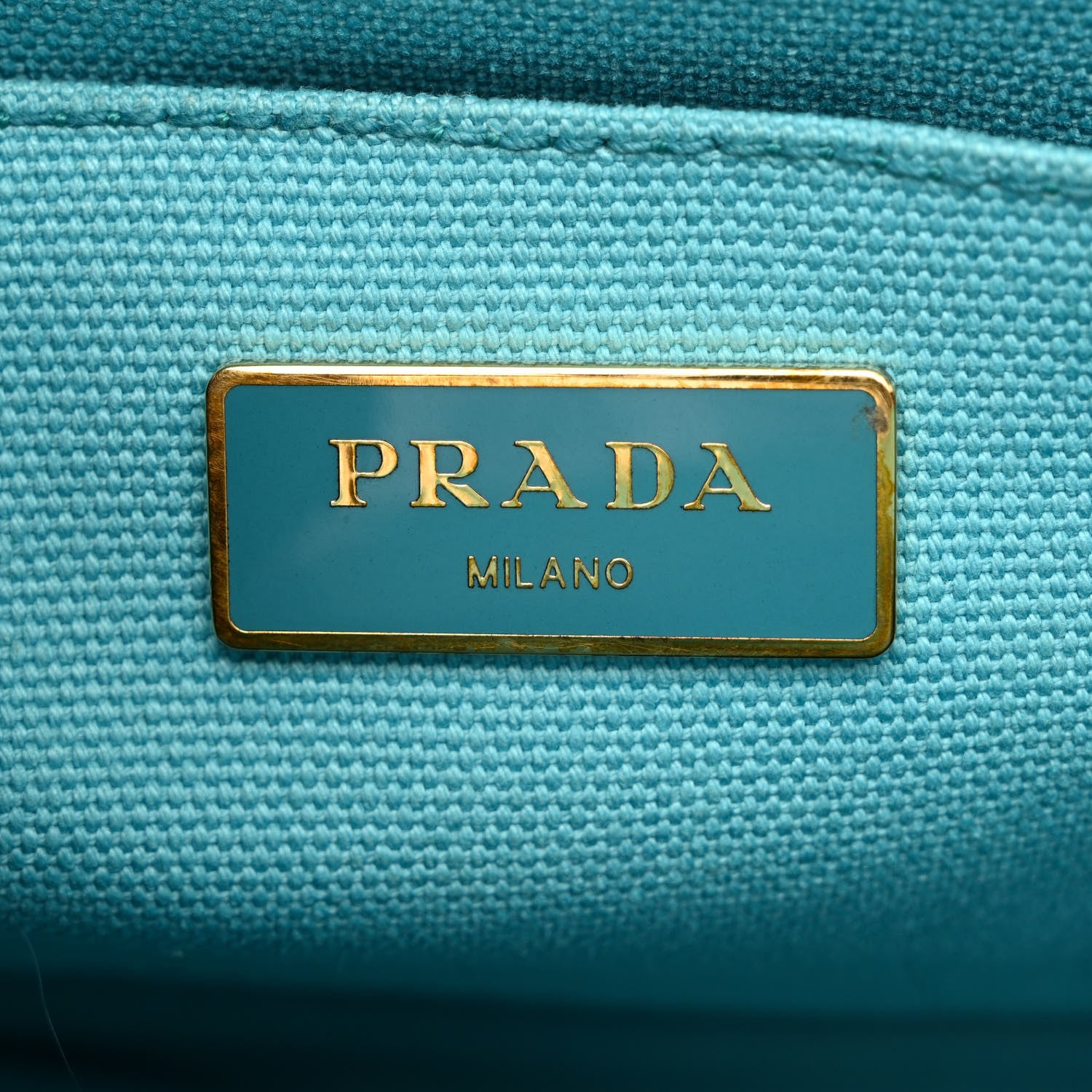Prada Canapa Small Logo Tote Blue 6 of 14