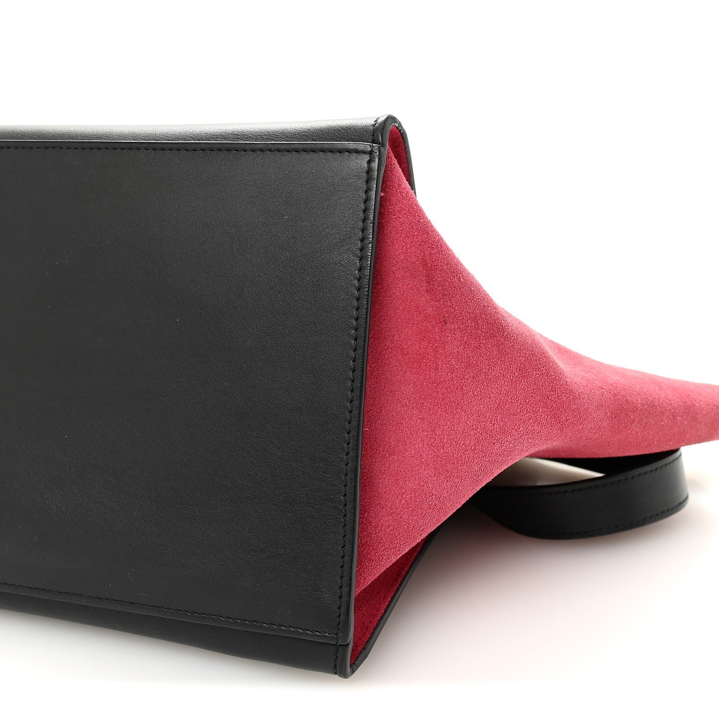 Smooth Calfskin Suede Medium Tri-Color Trapeze Pink