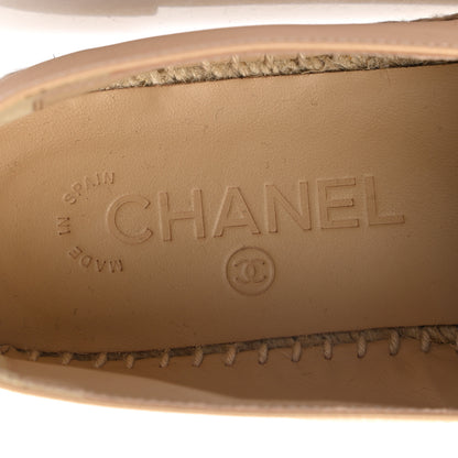 Chanel Lambskin CC Espadrilles 38 Beige Black 8 of 8