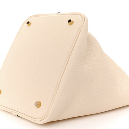 Hermes Taurillon Clemence Picotin Lock 22 MM Nata 9 of 11