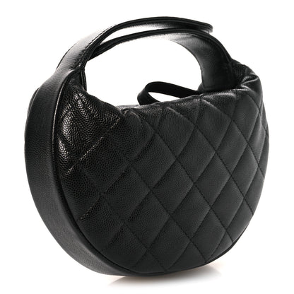 Chanel Caviar Quilted Polly Pocket Pouch Hobo Black 3 of 12