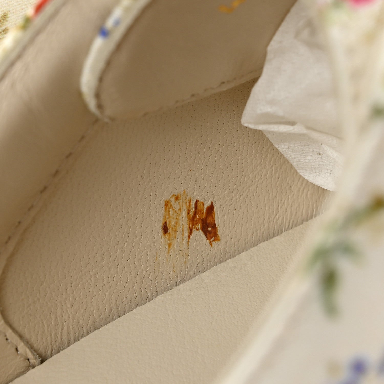 Gucci Canvas Floral Platform Sneakers 38 Ivory 4 of 9