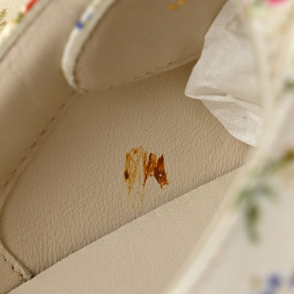 Gucci Canvas Floral Platform Sneakers 38 Ivory 4 of 9
