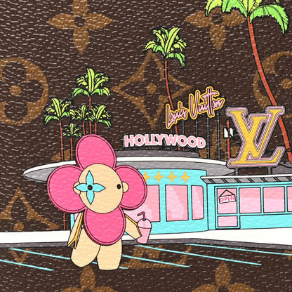 Louis Vuitton Monogram 2021 Christmas Animation Hollywood Passport Cover Fuchsia 9 of 9