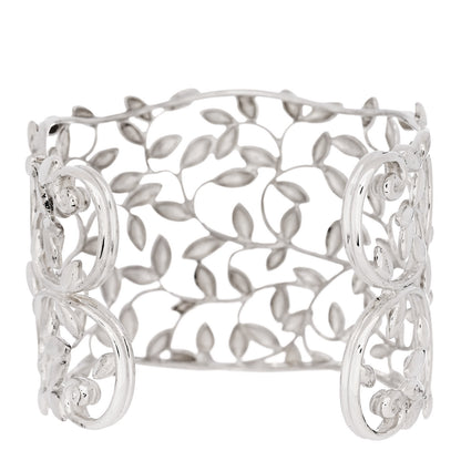 Tiffany Sterling Silver Wide Paloma Picasso Olive Leaf Cuff Bracelet 2 of 4