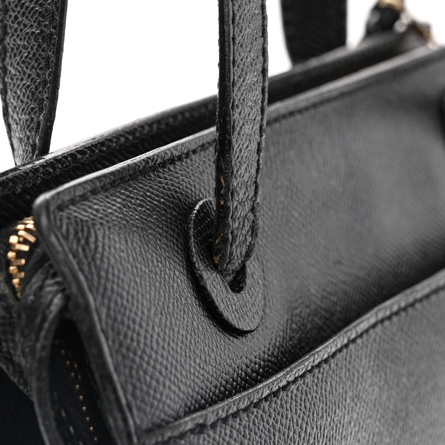 Grained Calfskin Shoulder Bag Black