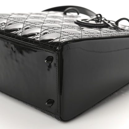Christian Dior Ultraglossy Patent Cannage Medium Lady Dior Black 9 of 9