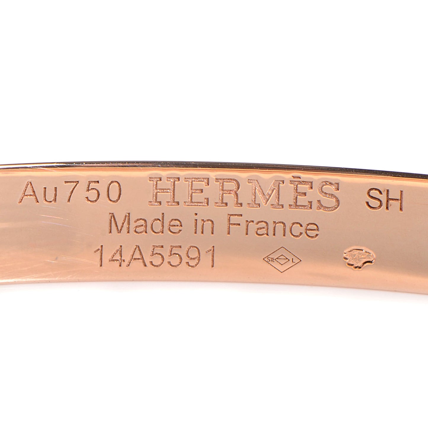 18K Rose Gold Diamond PM H D'Ancre Bracelet SH