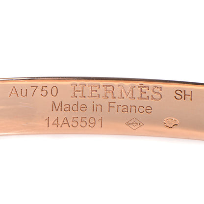 Hermes 18K Rose Gold Diamond PM H D'Ancre Bracelet SH 3 of 6