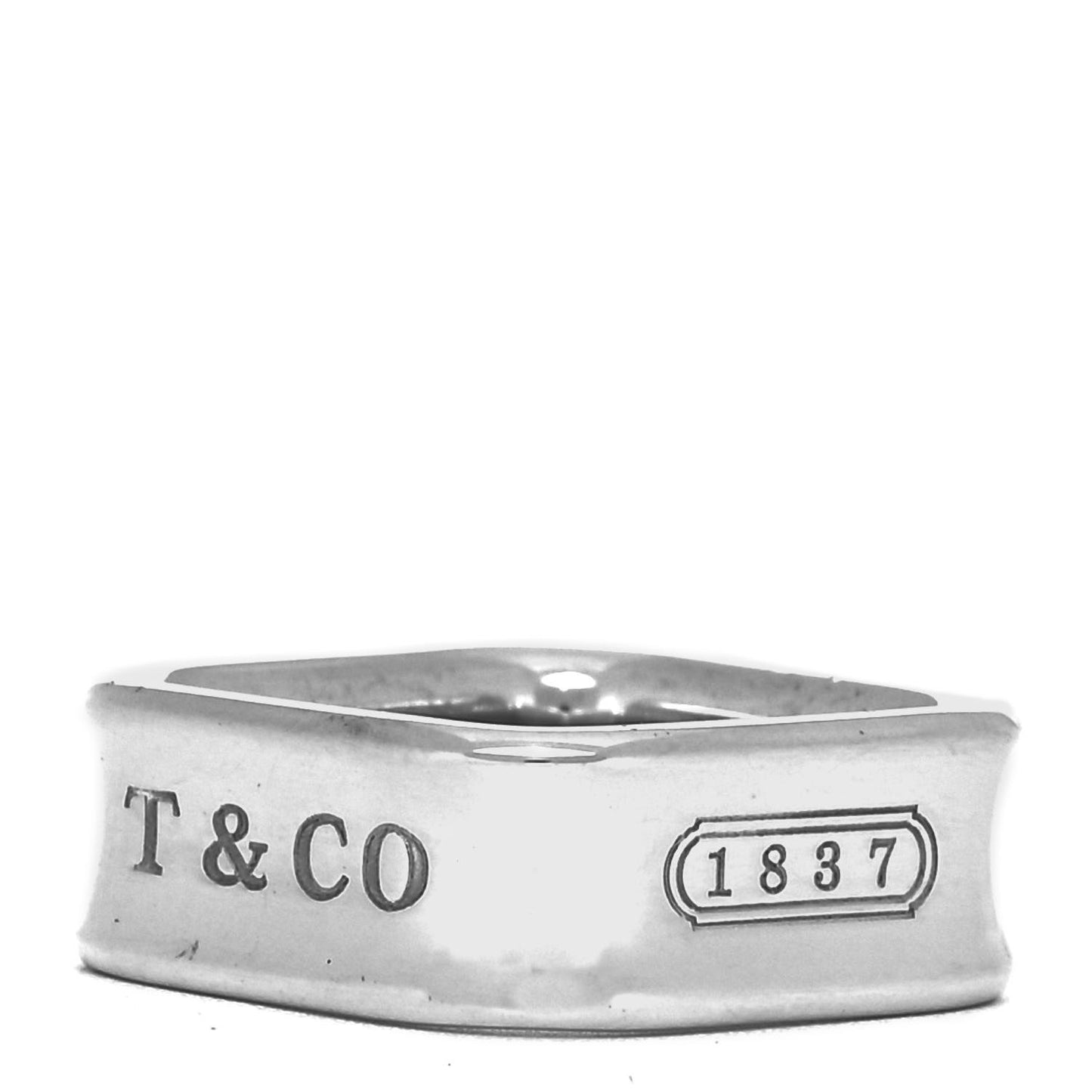 Sterling Silver 1837 Square Ring 50 5.5
