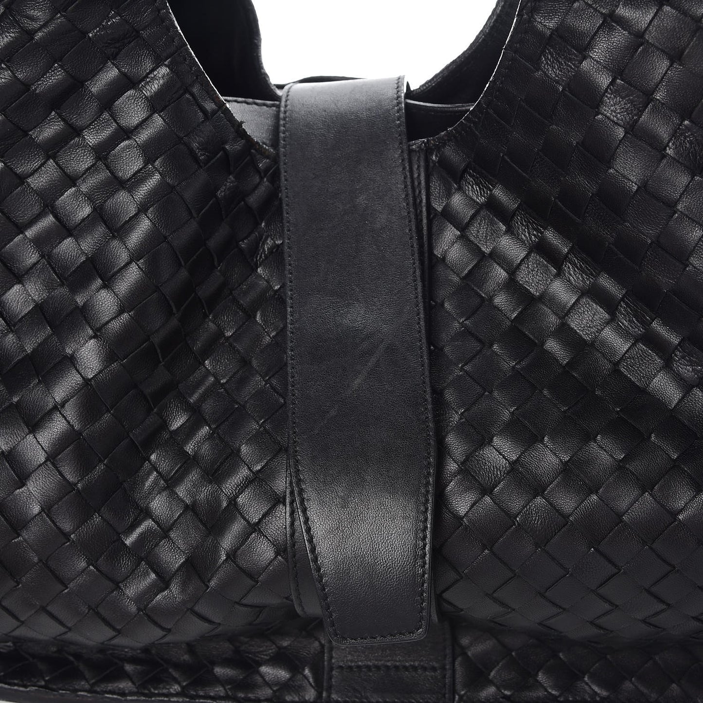 Nappa Intrecciato Shoulder Bag Black