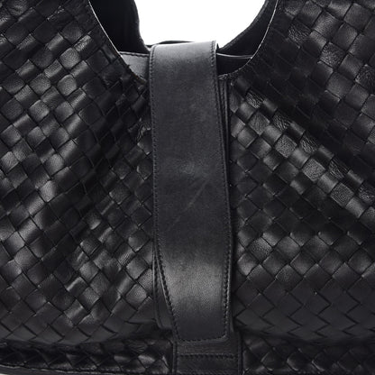 Bottega Veneta Nappa Intrecciato Shoulder Bag Black 13 of 17
