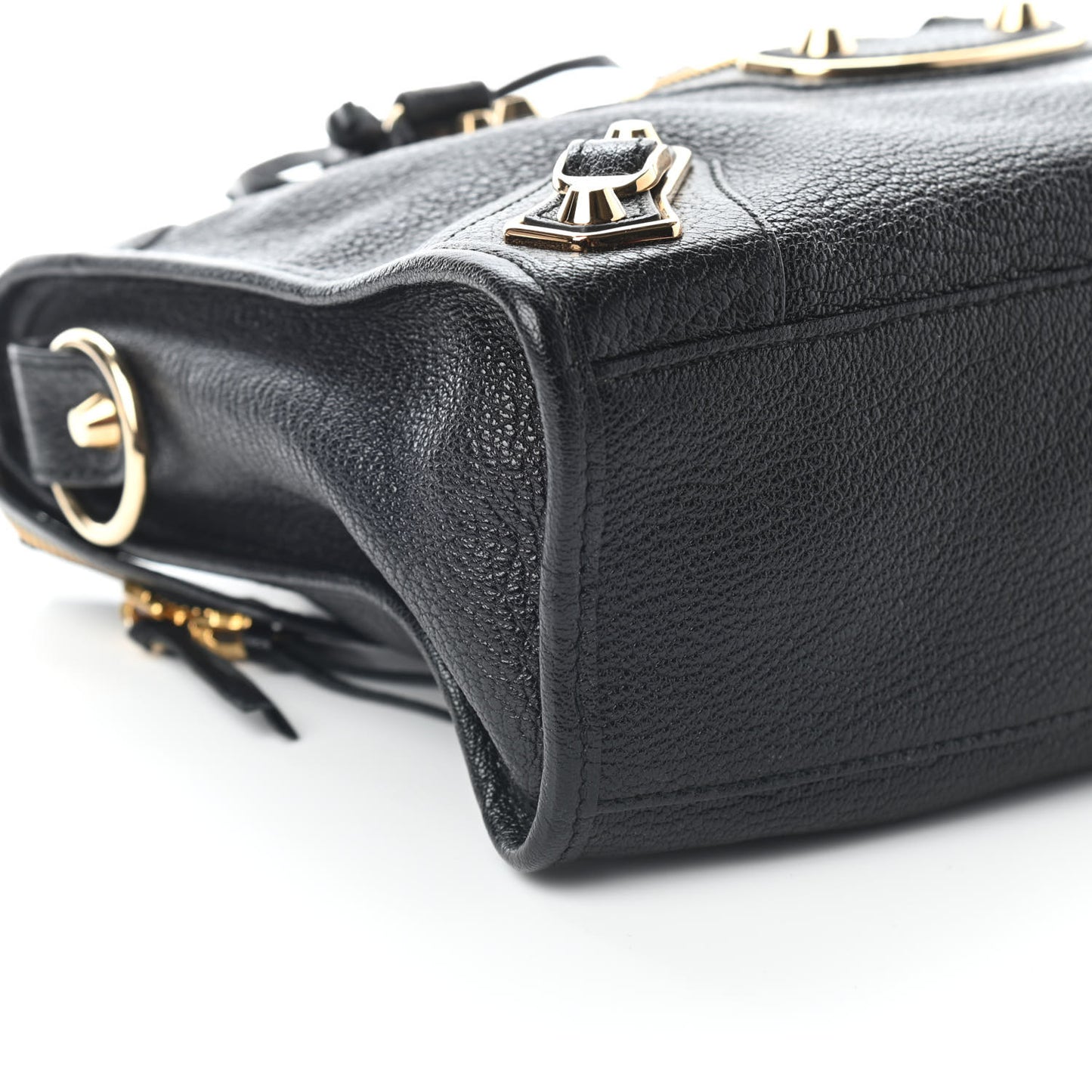 Chevre Gold Metallic Edge Hardware S City Black