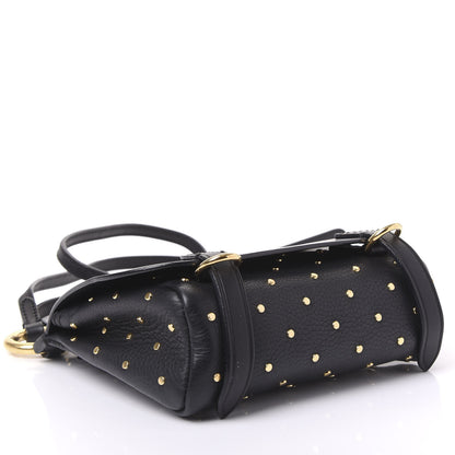 Burberry Soft Grain Calfskin Studded Baby Bridle Saddle Bag Black 3 of 9
