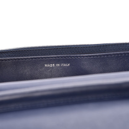 Chanel Lambskin Quilted Wallet On Chain WOC Navy Black 9 of 14