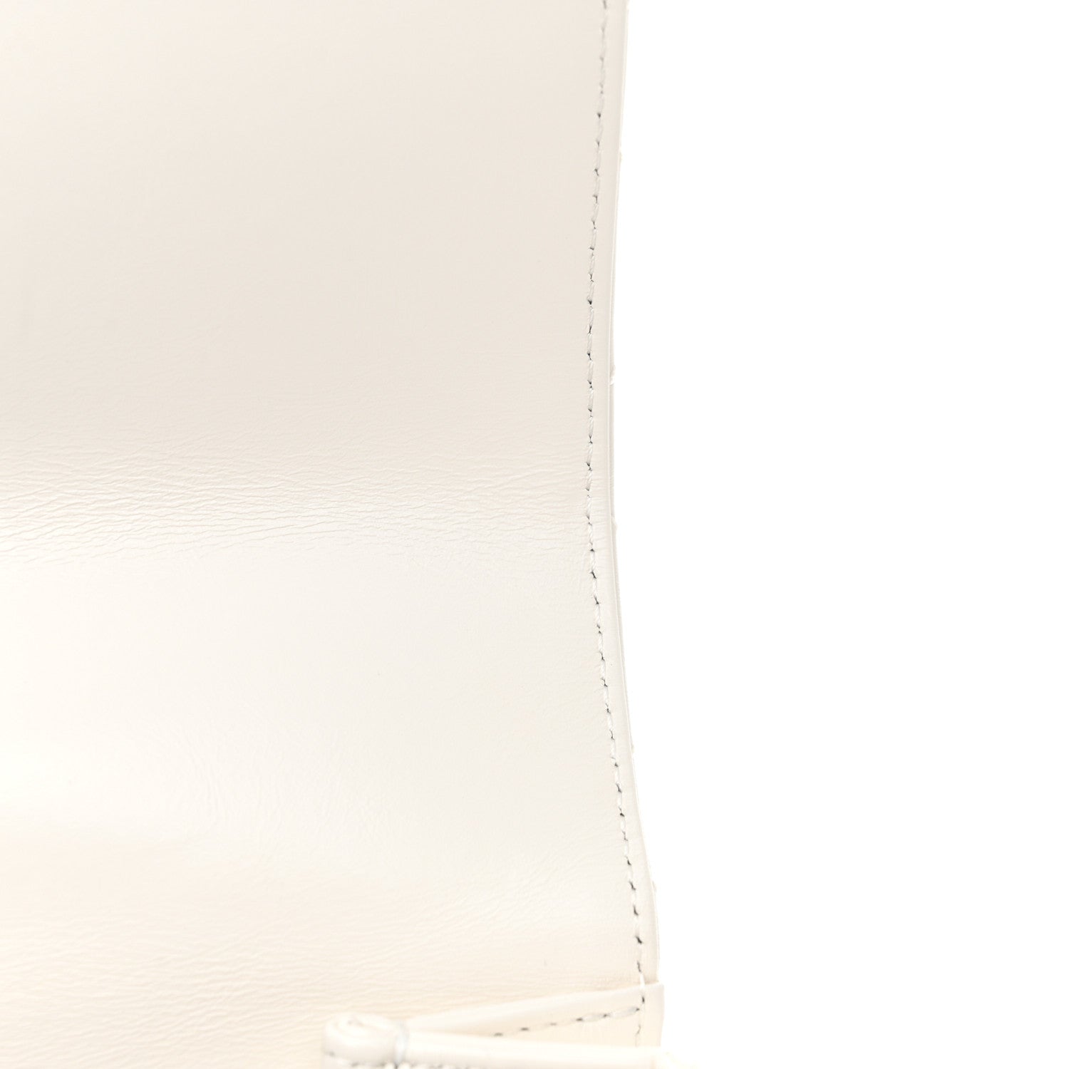 Chanel Shiny Calfskin Quilted Small Chain Top Handle Flap White 11 of 11