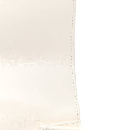 Chanel Shiny Calfskin Quilted Small Chain Top Handle Flap White 11 of 11