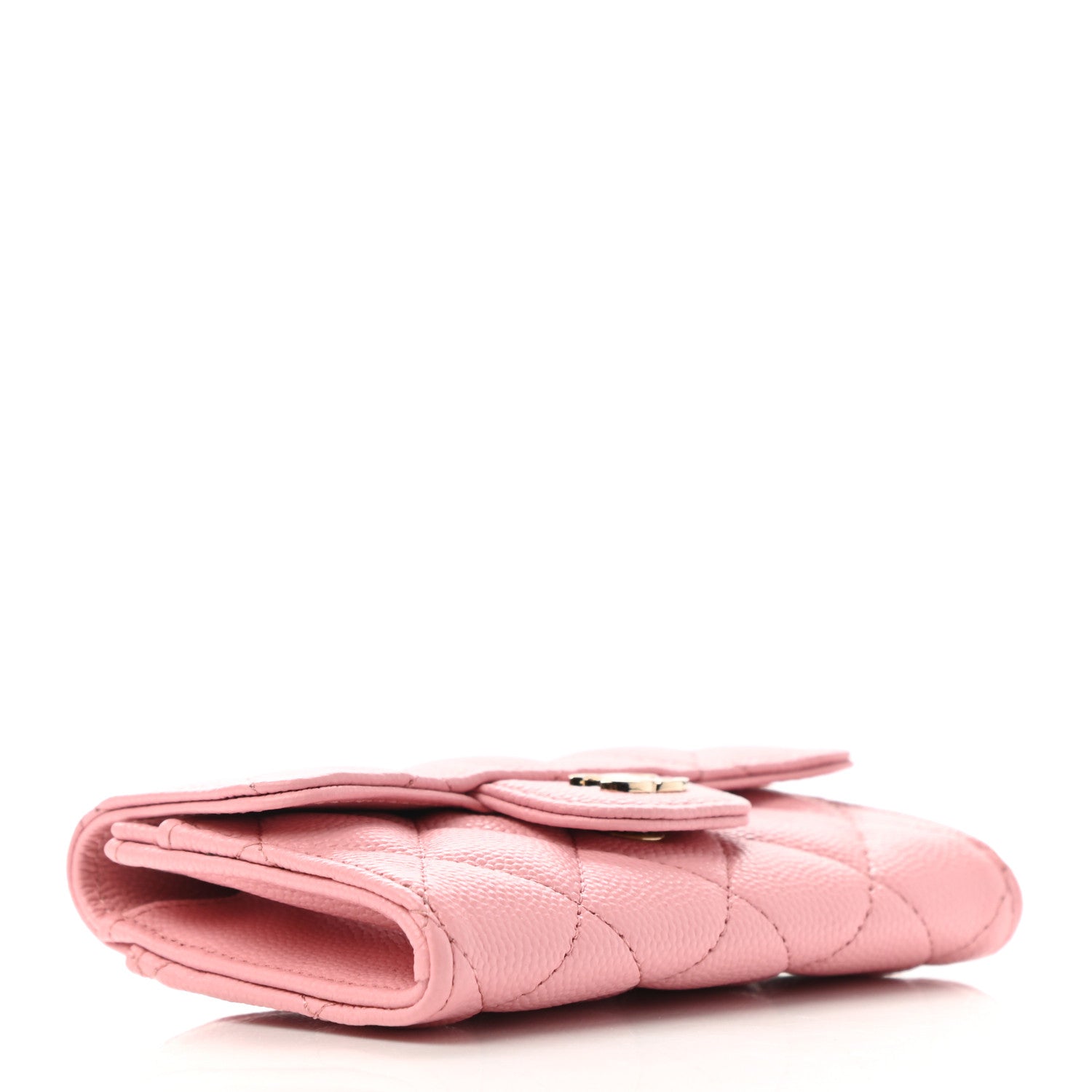 Chanel Caviar Quilted Flap Card Holder Wallet Light Pink 4 of 8