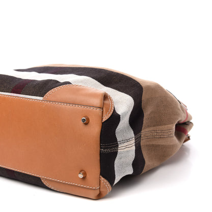 Burberry Canvas Mega Check Medium Maidstone Saddle Brown 10 of 11