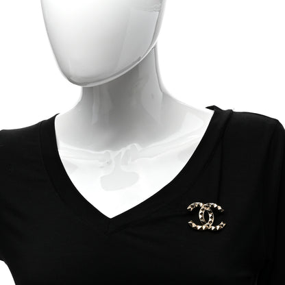 Chanel Studded CC Pin Brooch Gold 2 of 4