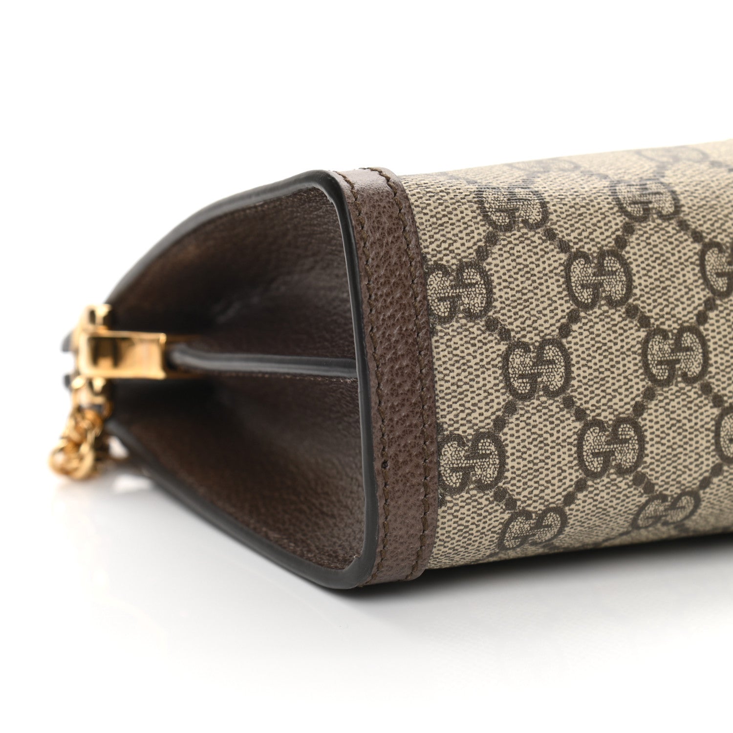 Gucci GG Supreme Monogram Web Small Ophidia Chain Shoulder Bag Brown 9 of 10